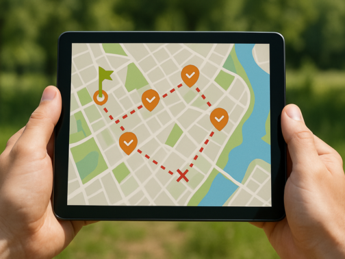 GPS Treasure Hunt Team Building Activity Column Image