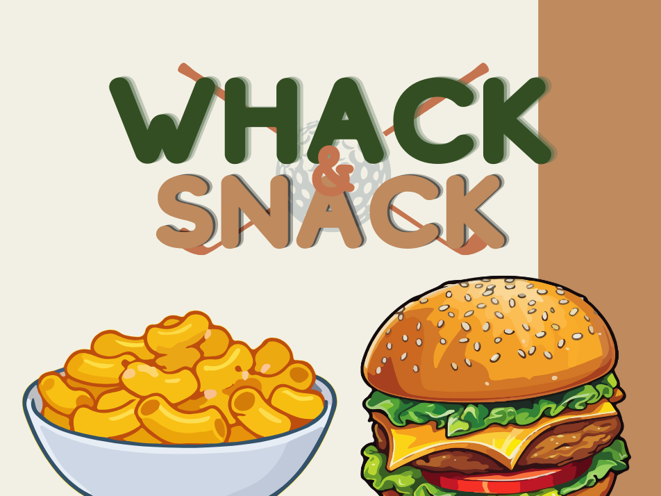 Whack & Snack – Burger and Mac and Cheese Text Image Widget