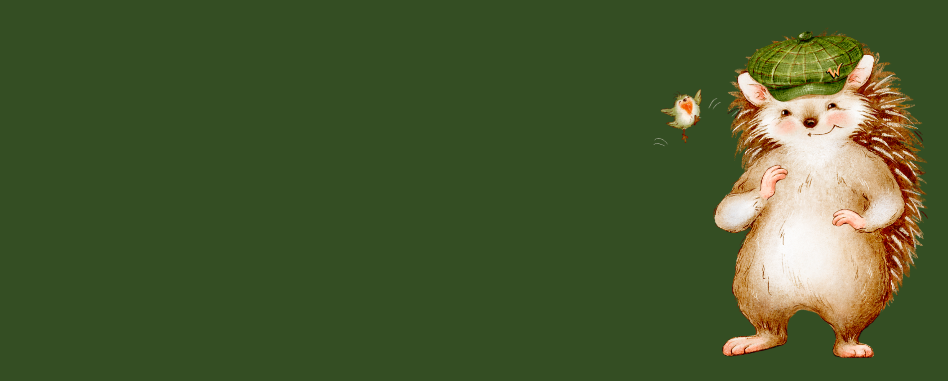 Harold The Hedgehog Full Width CTA aligned to the right